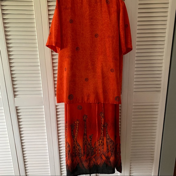 Career Elements Ladies Short Sleeve Light Jacket and Long Dress Set - Picture 2 of 7